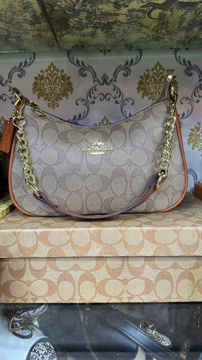 Coach Teri Shoulder Bag Signature Canvas