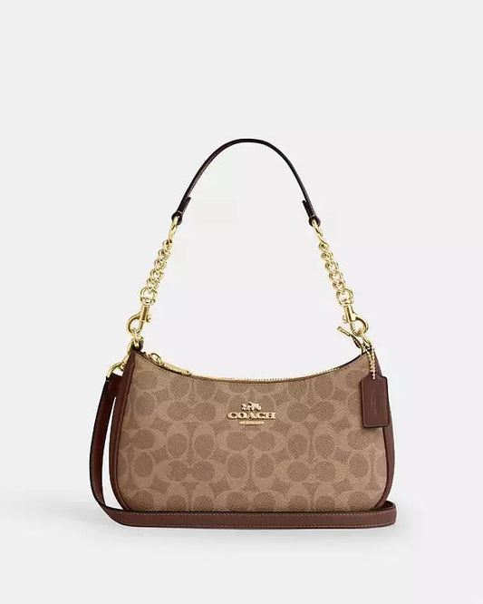 Coach Teri Shoulder Bag Signature Canvas