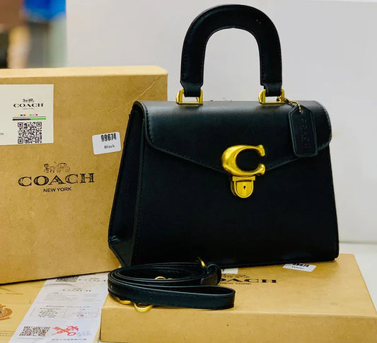 Coach Sammy Top Handle Bag Brown Leather Satchel Bag